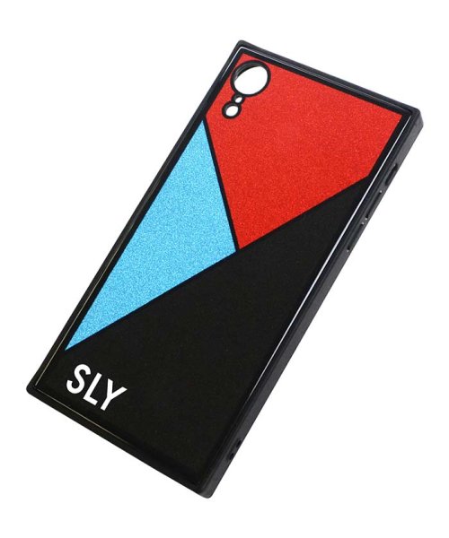 SLY(スライ)/iphoneケース スマホケース スライ SLY ラメガラス BLACK iphoneXR iPhonexr 背面ケース/img01