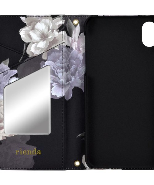rienda(リエンダ)/iphoneケース リエンダ rienda 全面Layer Flower ブラック 手帳ケース iPhoneXR iphonexr/img04
