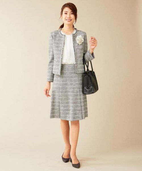 J.PRESS LADIES（LARGE SIZE）(J．プレス　レディス（大きいサイズ）)/【セットアップ対応】ファンシーツイード スカート/img01