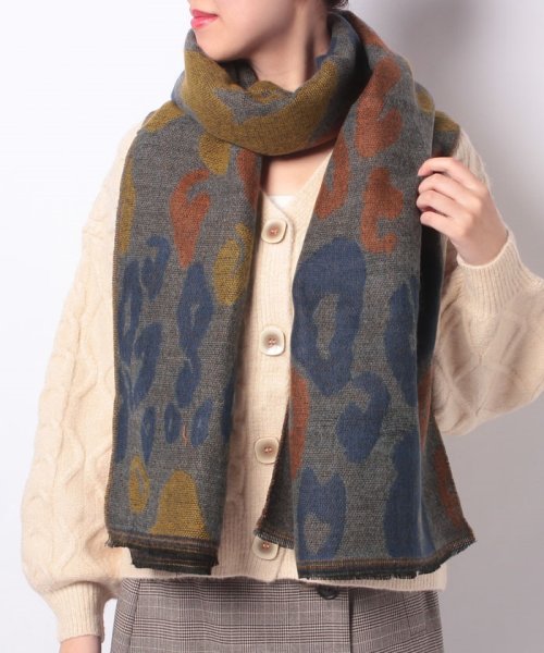 ヒョウ柄レオパード柄大判マフラーストール スタイルブロック レディース Styleblock Magaseek