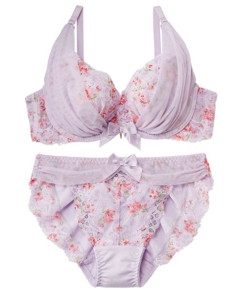 ブラジャー ショーツ セット フラワー シアーリュクス R ブラジャー ショーツ かわいい下着 女性 レディース ブラ ショーツ ブラセット 花柄 ブラショー エメフィール Aimerfeel Magaseek