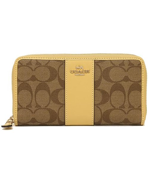 コーチ 財布 アウトレット Coach F Imo5l アコーディオン ジップ ウォレット シグネチャー キャンバス レディース 長財布 コーチ Coach Magaseek