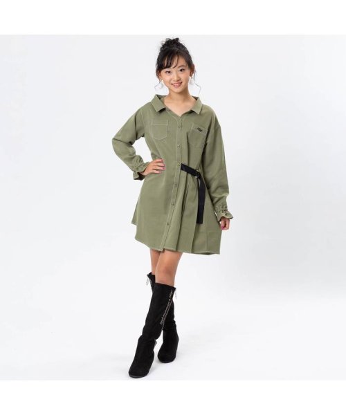 セール 50 Off ワンショル風プリーツシャツワンピース アルジー Algy Magaseek