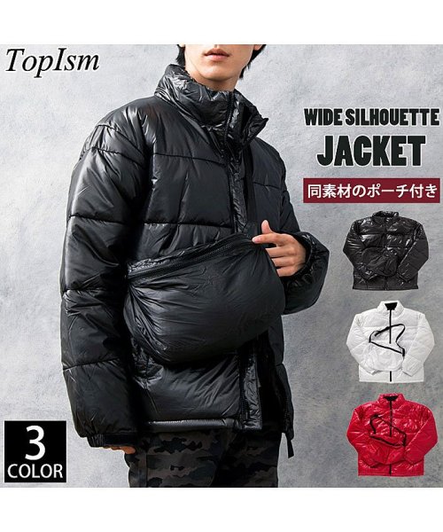 TopIsm(トップイズム)/ワイドシルエットシレー加工中綿入りジャケット/img02