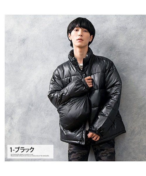 TopIsm(トップイズム)/ワイドシルエットシレー加工中綿入りジャケット/img03