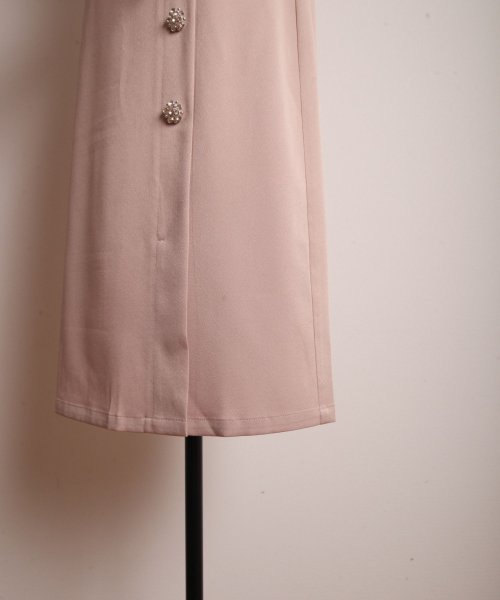 tocco closet(トッコクローゼット)/ウエストりぼん付きフラワービジュー装飾２ＷＡＹラップ風ジャンパースカート/img26