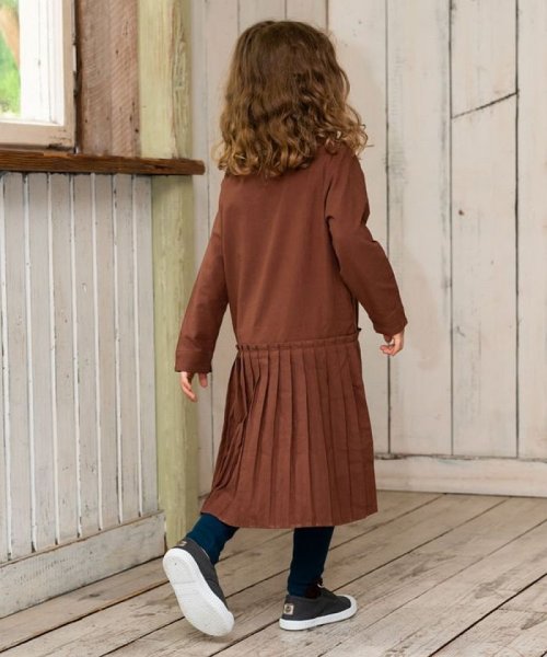 リンクコーデ 裾プリーツ切り替えローウエストワンピース リジェール Riziere Magaseek