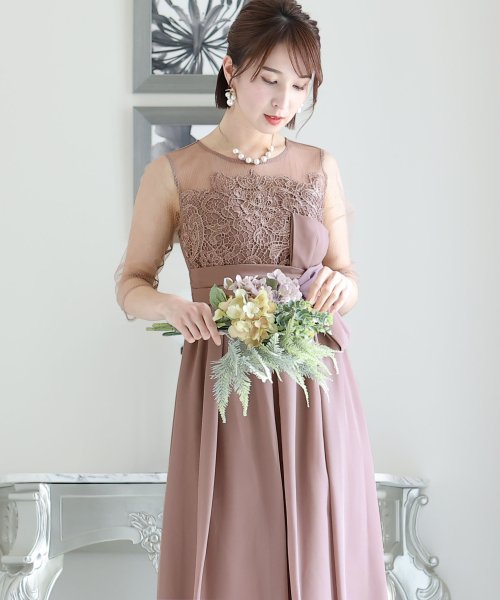 PourVous(プールヴー)/レースオールインワン パンツスーツ/結婚式ワンピース・同窓会・成人式・セレモニー大きいサイズ対応フォーマルパーティードレス/img06