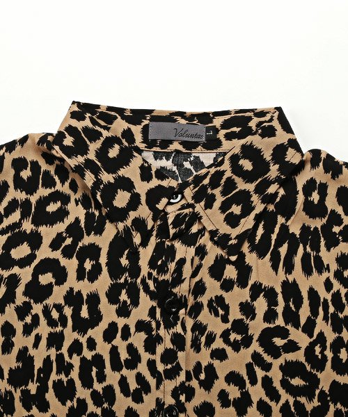 レオパード柄レーヨンシャツ シャツ メンズ 長袖 レオパード柄 豹柄 レーヨン ビッグ ラグスタイル Luxstyle Magaseek