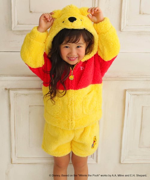 セール 子供用 Kids くまのプーさん 上下セット キャラクター セット 冬 もこもこ パーカー 長袖 プーさん 暖かい かわいい 90cm 110cm 130cm エメフィール Aimerfeel Magaseek