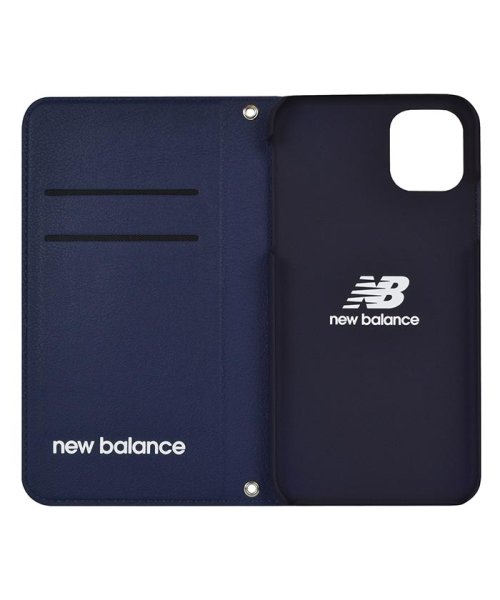 new balance(ニューバランス)/iphoneケース ニューバランス New Balance スリム 手帳ケース スタンプロゴ ネイビー iPhone11 iPhoneXR/img05
