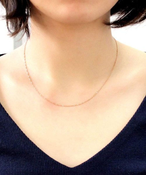 ネックレス チェーン K10pg 10金 ピンクゴールドチェーン ダブル スクリューチェーン シアーズ Sears Magaseek