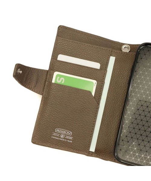 アッソブ AS2OV 二つ折り財布 SHRINK LEATHER MOBILE WALLET MOBILE MULTI CASE S 財布 ASSOV 0817 MOBILE