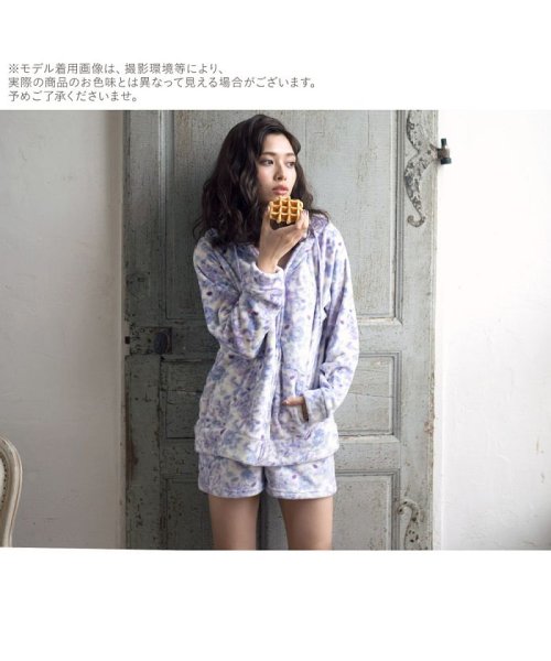 Dita もこもこ花柄ルームウェア上下セット ショートパンツ ディータ Dita Magaseek
