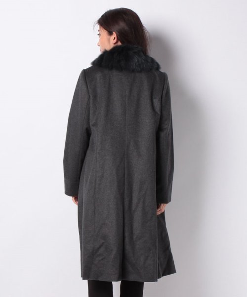 セール 特別提供品 フォックスファー付きカシミヤコート レリアン Leilian Magaseek