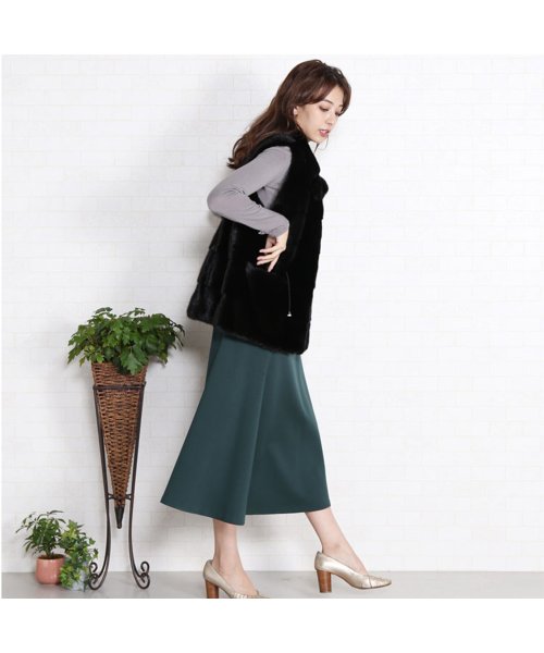 ミンクファーベストブラック 