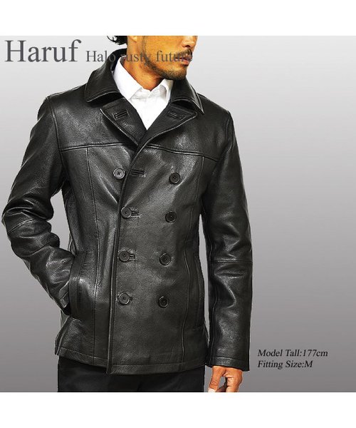 ピーコート レザーコート メンズ 本革 革ジャン レザージャケット ミリタリーコート pコート 本革コート ダブルライダースジャケット TQPPCOAT 