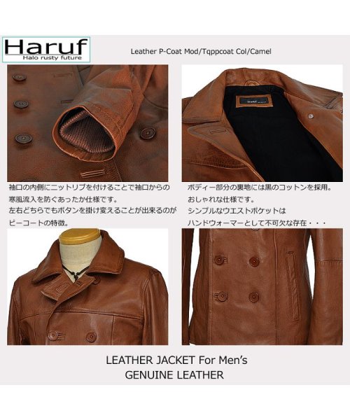 ピーコート レザーコート メンズ 本革 革ジャン レザージャケット ミリタリーコート pコート 本革コート ダブルライダースジャケット TQPPCOAT 