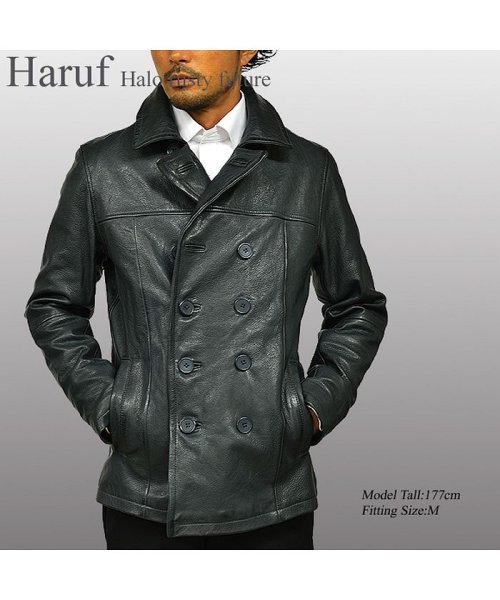 ピーコート レザーコート メンズ 本革 革ジャン レザージャケット ミリタリーコート pコート 本革コート ダブルライダースジャケット TQPPCOAT 