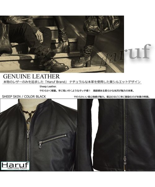 レザージャケット メンズ 革ジャン ライダースジャケット 本革 シングルライダース ラムレザー 皮ジャン ノーカラー ブラック 黒 ホワイト 白 Us191 ハルフ Haruf Magaseek レザージャケット メンズ 革ジャン ライダースジャケット 本革 シングルライダース ラムレザー 皮ジャン ノーカラー ブラック 黒 ホワイト 白 Us191 ハルフ Haruf Magaseek