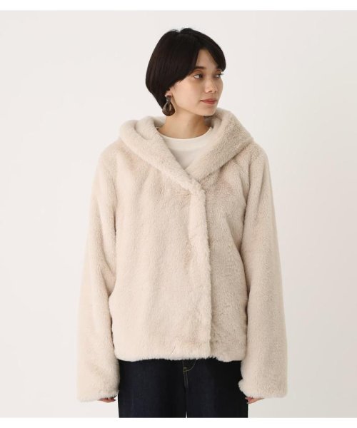 AZUL by moussy(アズールバイマウジー)/ECO FUR FOOD SHORT COAT/img03