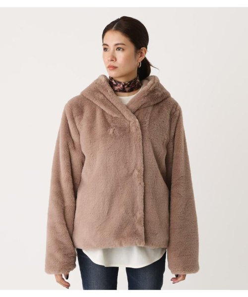 AZUL by moussy(アズールバイマウジー)/ECO FUR FOOD SHORT COAT/img19