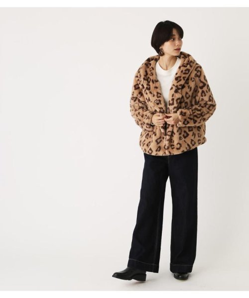 AZUL by moussy(アズールバイマウジー)/ECO FUR FOOD SHORT COAT/img26