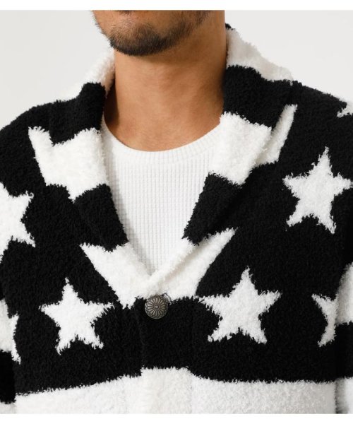 AZUL by moussy(アズールバイマウジー)/STARS&STRIPES SHAWL CARDIGAN/img06