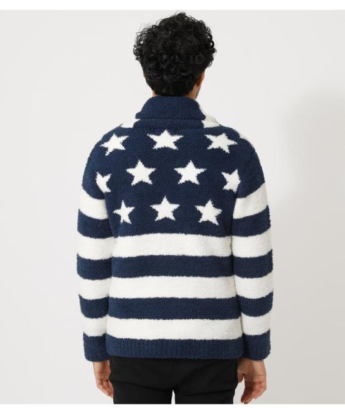 AZUL by moussy(アズールバイマウジー)/STARS&STRIPES SHAWL CARDIGAN/img13