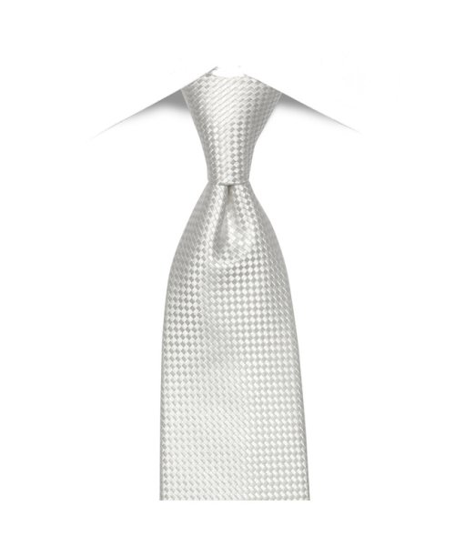 TOKYO SHIRTS(TOKYO SHIRTS)/ネクタイビジネス 冠婚葬祭礼装 絹100%  白系 無地織柄/img02