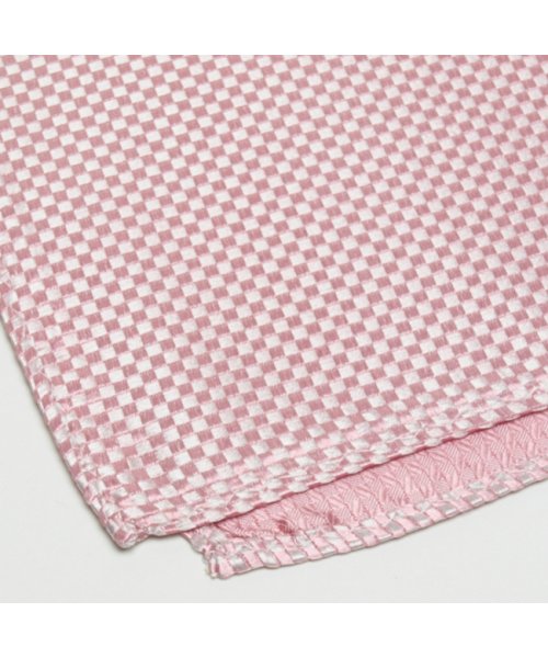 TOKYO SHIRTS(TOKYO SHIRTS)/ポケットチーフ絹100% ピンク バスケット織柄/img03