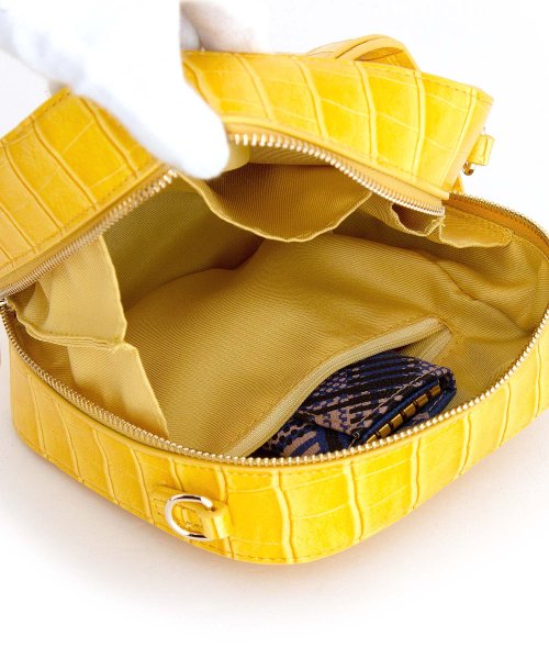 UNGRID bag(アングリッド　バッグ)/スカーフ付クロコ風型押しスクエアバッグ/img12