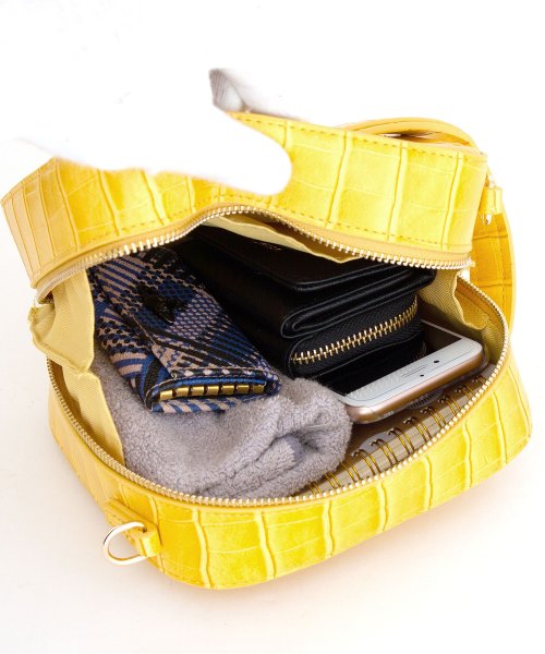 UNGRID bag(アングリッド　バッグ)/スカーフ付クロコ風型押しスクエアバッグ/img13