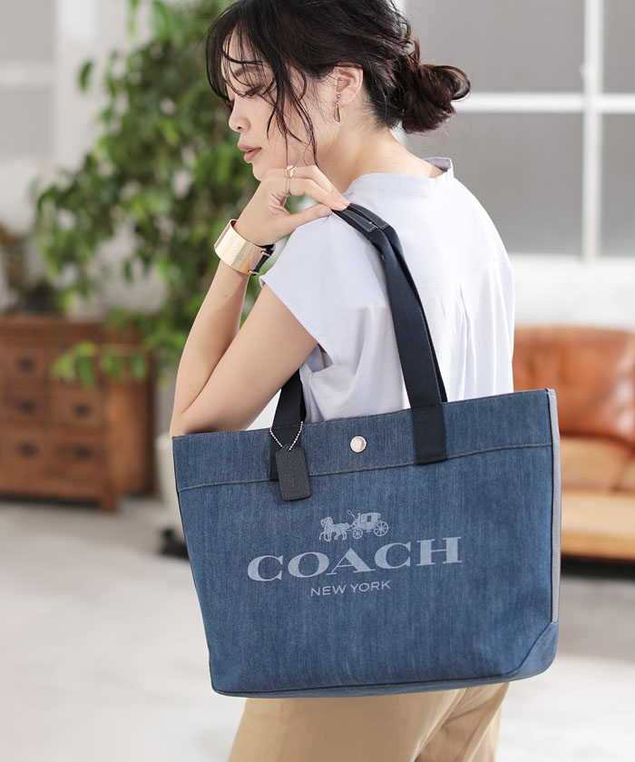 COACH新品大特価❗️デニムキャンバストートバック