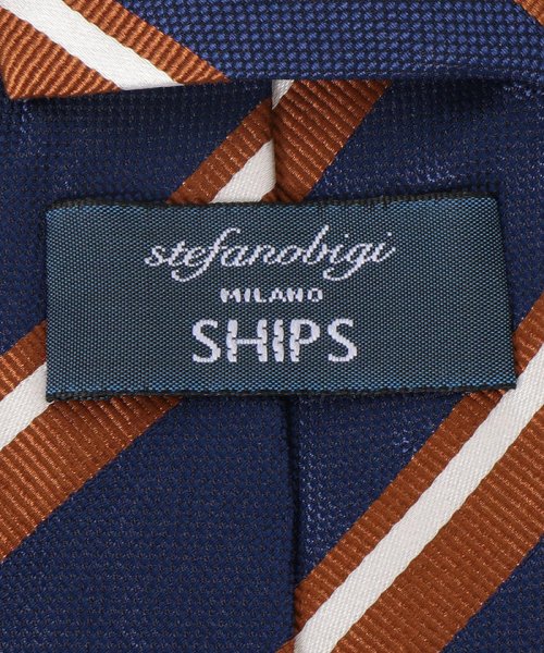 SHIPS MEN(シップス　メン)/Stefanobigi: シルク ネイビー バスケット ストライプ ネクタイ/img02
