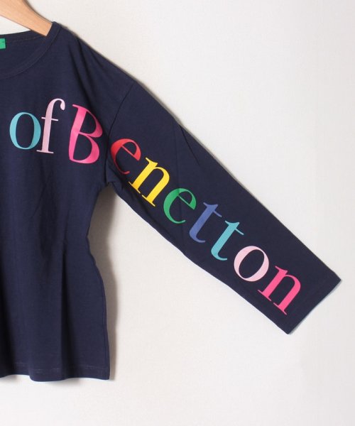 BENETTON (UNITED COLORS OF BENETTON GIRLS)(ユナイテッド　カラーズ　オブ　ベネトン　ガールズ)/ドロップショルダーロゴ長袖Tシャツ・カットソー/img12