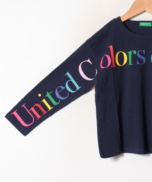 BENETTON (UNITED COLORS OF BENETTON GIRLS)(ユナイテッド　カラーズ　オブ　ベネトン　ガールズ)/ドロップショルダーロゴ長袖Tシャツ・カットソー/img13