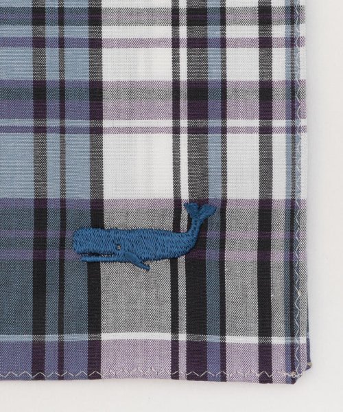 NOLLEY’S goodman(ノーリーズグッドマン)/クジラ刺繍 チェックハンカチ/img03