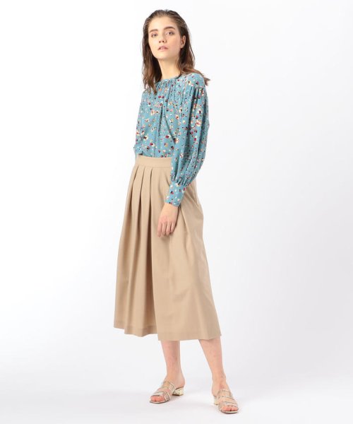 セール クリアストレッチトロピカル タックガウチョパンツ 502870609