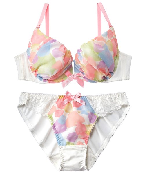 セール ブラジャー ショーツ セット フォーリングフラワー2 ブラジャー ショーツ かわいい下着 女性 レディース ブラ ショーツ ブラセット 花柄 ブラショーツ ブラ エメフィール Aimerfeel Magaseek