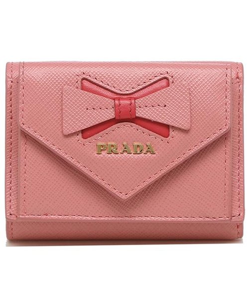 PRADA(プラダ)/プラダ 財布 PRADA 1MH021 2B7S F0BTZ SAFFIANO FIOCCO DOUBLE サフィアーノ　ミニ財布 レディース 三つ折り財布 無/img04