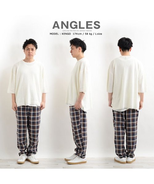 セール チェック チェック柄 ワイドパンツ メンズ レディース 秋 冬 ペアルック カップル お揃い 韓国 ファッション テーパードパンツ イージーパンツ ボトム パン ワンフォークロージング 1111clothing Magaseek