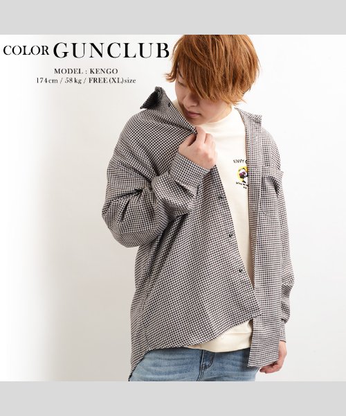 1111clothing(ワンフォークロージング)/ベージュ チェックシャツ ビッグシルエット シャツ メンズ オーバーサイズ シャツ レディース オーバーシャツ チェック柄 ビッグシャツ 大きいサイズ ゆったり/img17