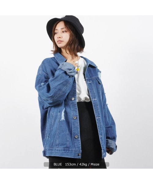 セール カップル お揃い 長袖 ペアルック 韓国ファッション 秋冬 お揃いコーデ リンクコーデ 男女 ペア 服 ジージャン ダメージデニム メンズ レディース Gジャン ワンフォークロージング 1111clothing Magaseek