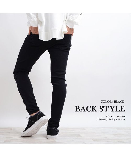 セール 10 Off ダメージジーンズ ダメージデニム メンズ レディース 韓国 ファッション ブラック スキニー パンツ スキニーデニム スキニージーンズ ハードダメージ ジーン ワンフォークロージング 1111clothing Magaseek
