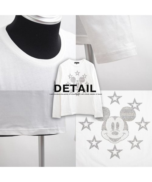 セール 10 Off ラインストーンミッキーロンtee 顔 韓国 Tシャツ ペアルック カップル お揃い 長袖 デート ミッキー Mickey ロンtee カップル ディズニー ワンフォークロージング 1111clothing Magaseek