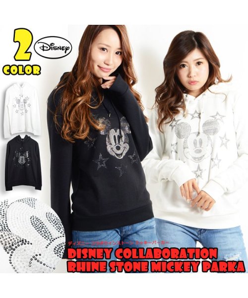 1111clothing(ワンフォークロージング)/ディズニー 男女兼用 ペアルック パーカー 男女 ペア 服 ミッキー 大人 Mickey カップル お揃い メンズ レディース 星条旗 トップス 可愛い カワイ/img01