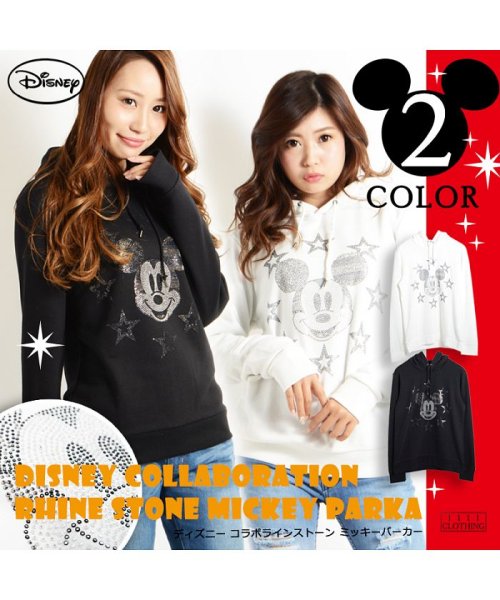 1111clothing(ワンフォークロージング)/ディズニー 男女兼用 ペアルック パーカー 男女 ペア 服 ミッキー 大人 Mickey カップル お揃い メンズ レディース 星条旗 トップス 可愛い カワイ/img02