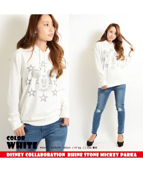 1111clothing(ワンフォークロージング)/ディズニー 男女兼用 ペアルック パーカー 男女 ペア 服 ミッキー 大人 Mickey カップル お揃い メンズ レディース 星条旗 トップス 可愛い カワイ/img06