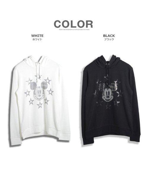 1111clothing(ワンフォークロージング)/ディズニー 男女兼用 ペアルック パーカー 男女 ペア 服 ミッキー 大人 Mickey カップル お揃い メンズ レディース 星条旗 トップス 可愛い カワイ/img14